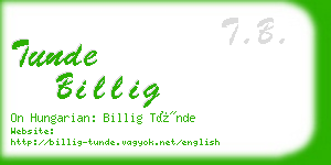 tunde billig business card